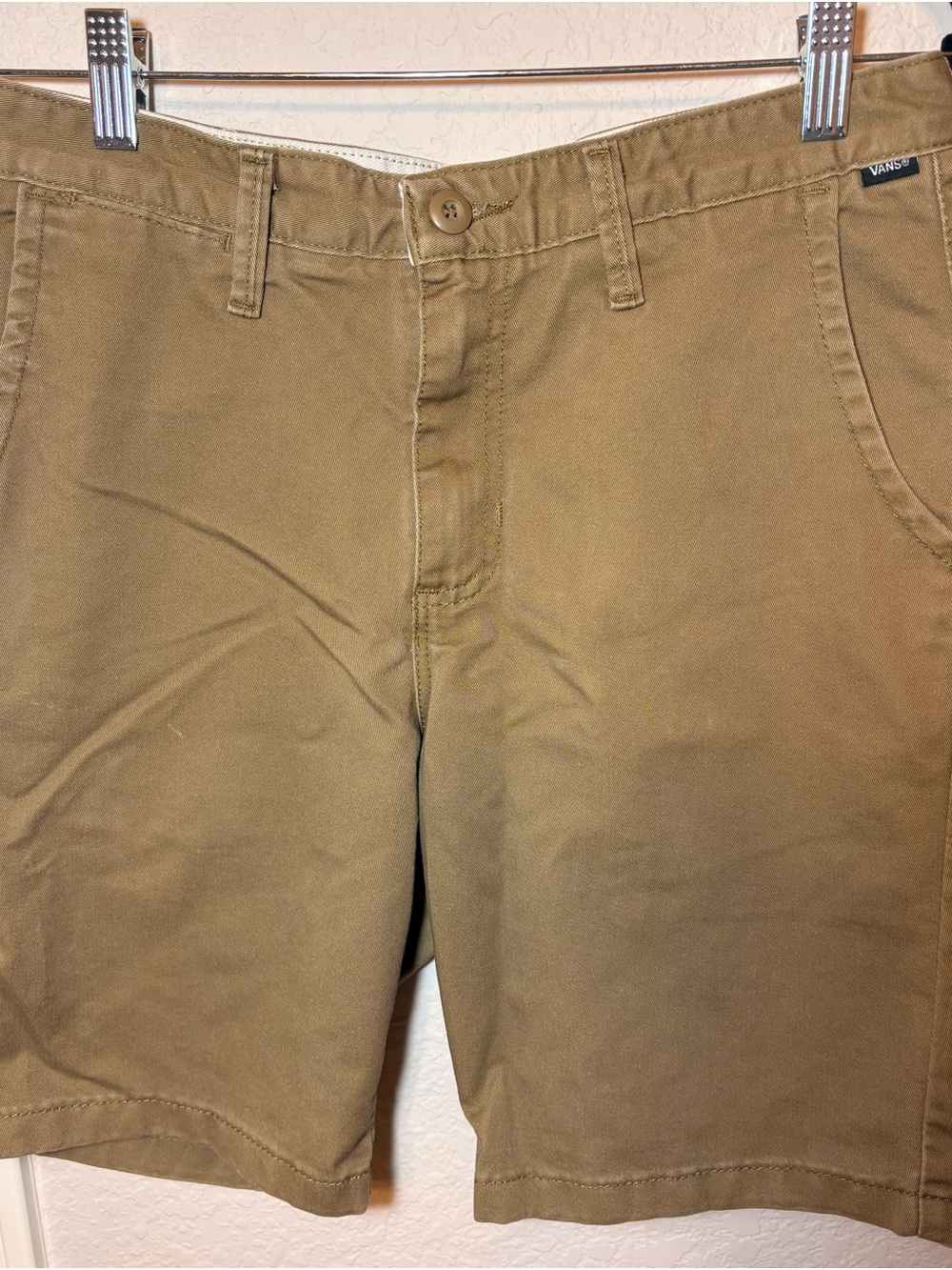 Vans Men's Tan Flat Front Chino Shorts